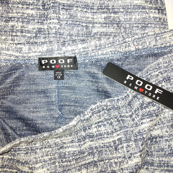 NWT☆POOF!☆NY☆Plus Size 1X Navy Casual/ Dressy 2pc Skirt Top Set☆Made in USA - Picture 7 of 16